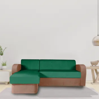 Coltar extensibil, cu lada de depozitare, Harmony, Verde Smarald imagine