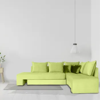 Coltar extensibil, cu lada de depozitare, Helios, Verde imagine