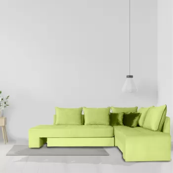 Coltar extensibil, cu lada de depozitare, Helios, Verde imagine