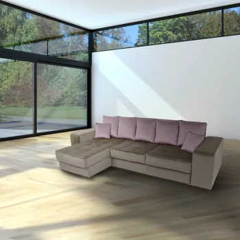 Coltar extensibil, cu lada de depozitare, King, Cream imagine