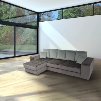 Coltar extensibil, cu lada de depozitare, King, Gri imagine