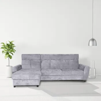 Coltar extensibil, cu lada de depozitare, Trieste, Gri imagine