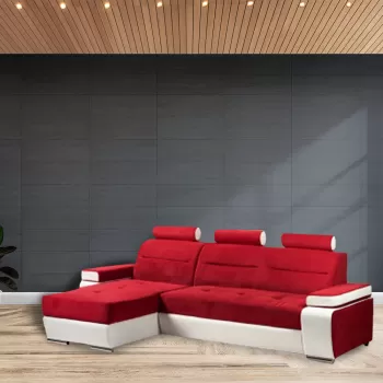 Coltar extensibil, modular cu lada depozitare Ares Red imagine