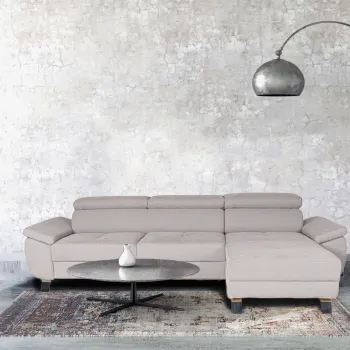 Coltar modular, extensibil, cu peninsula, Aryna, Gri imagine