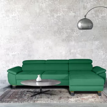 Coltar modular, extensibil, cu peninsula, Aryna, Verde Smarald imagine