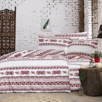 Lenjerie de pat 100% bumbac king size (arhaic2) imagine