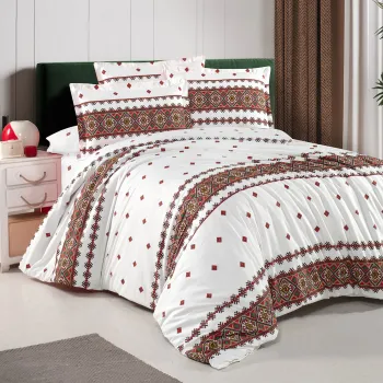 Lenjerie de pat 100% bumbac king size (arhaic3) imagine