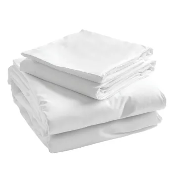 Lenjerie de pat 100% Bumbac Satinat, alba, King Size imagine