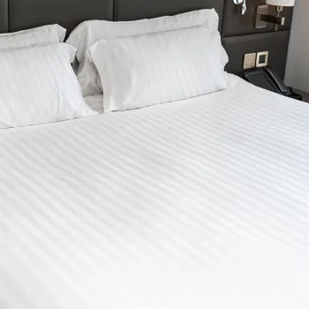 Lenjerie de pat  Bumbac Damasc, alba, King Size imagine