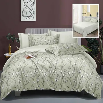 Lenjerie de pat elegance 6 piese cu cearsaf (lec1) imagine