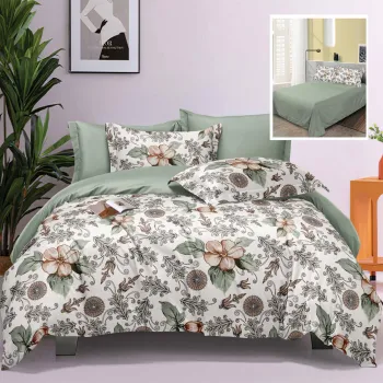 Lenjerie de pat elegance 6 piese cu cearsaf (lec14) imagine