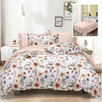 Lenjerie de pat elegance 6 piese cu cearsaf (lec15) imagine