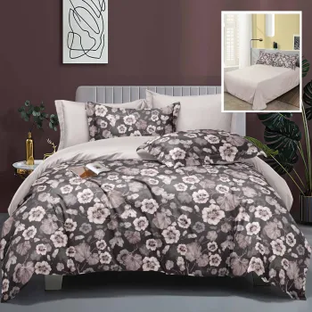 Lenjerie de pat elegance 6 piese cu cearsaf (lec2) imagine