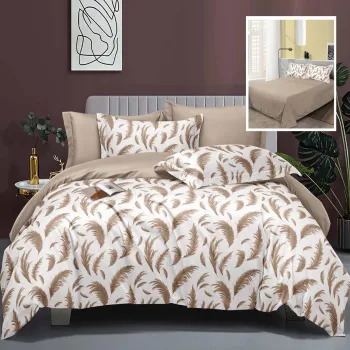 Lenjerie de pat elegance 6 piese cu cearsaf (lec21) imagine