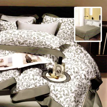 Lenjerie de pat elegance 6 piese cu cearsaf (lec22) imagine