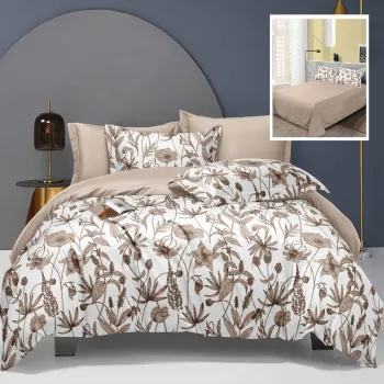 Lenjerie de pat elegance 6 piese cu cearsaf (lec3) imagine