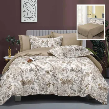 Lenjerie de pat elegance 6 piese cu cearsaf (lec6) imagine