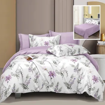 Lenjerie de pat elegance 6 piese cu cearsaf (lec7) imagine