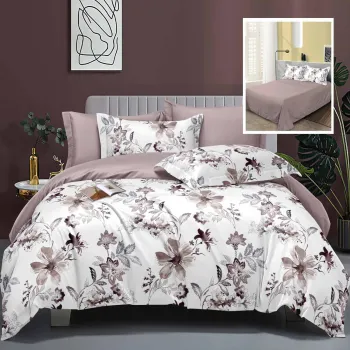 Lenjerie de pat elegance 6 piese cu cearsaf (lec8) imagine