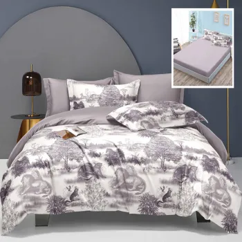 Lenjerie de pat elegance 6 piese cu husa (leh10) imagine