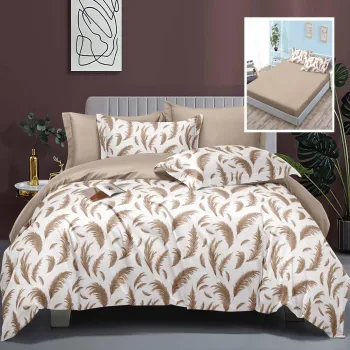 Lenjerie de pat elegance 6 piese cu husa (leh21) imagine