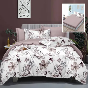 Lenjerie de pat elegance 6 piese cu husa (leh8) imagine