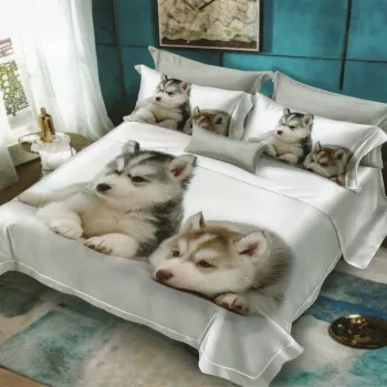 Lenjerie de pat finet 3d - 6 piese (fn3d54) imagine