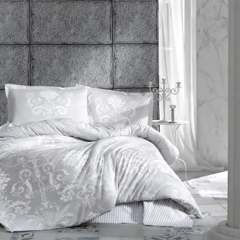 Lenjerie de pat ranforce clasy king size (alone v1) imagine