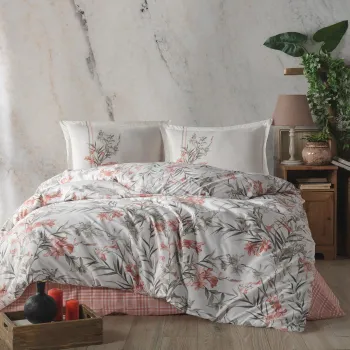 Lenjerie de pat ranforce clasy king size (aprila) imagine