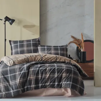 Lenjerie de pat ranforce clasy king size (arbon) imagine