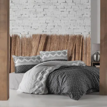 Lenjerie de pat ranforce clasy king size (astera) imagine