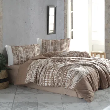 Lenjerie de pat ranforce clasy king size (coza v1) imagine