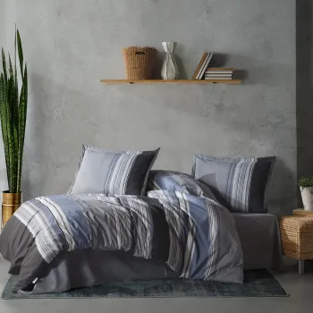 Lenjerie de pat ranforce clasy king size (duko v2) imagine