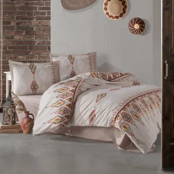 Lenjerie de pat ranforce clasy king size (ethnica) imagine