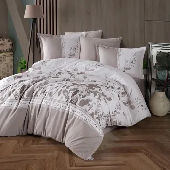 Lenjerie de pat ranforce clasy king size (falmari) imagine