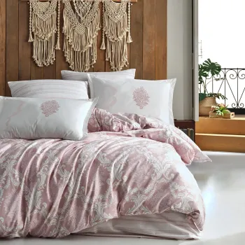 Lenjerie de pat ranforce clasy king size (fiorita v1) imagine