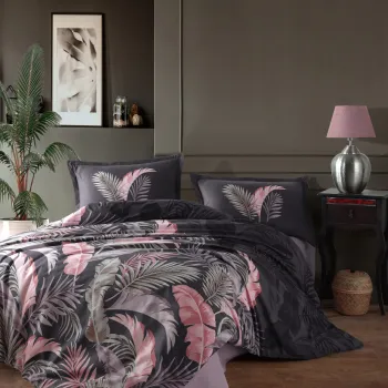 Lenjerie de pat ranforce clasy king size (hena v1) imagine