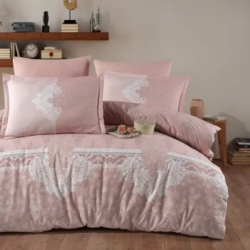 Lenjerie de pat ranforce clasy king size (levure) imagine