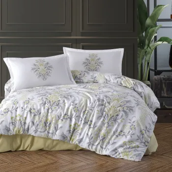 Lenjerie de pat ranforce clasy king size (liya v1) imagine