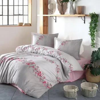 Lenjerie de pat ranforce clasy king size (lorinda) imagine