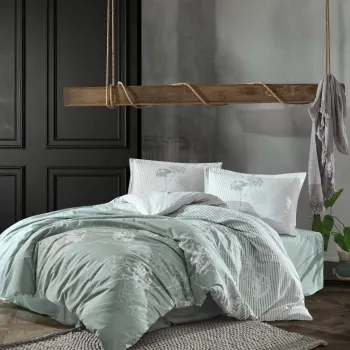 Lenjerie de pat ranforce clasy king size (luvi) imagine