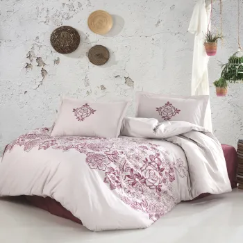 Lenjerie de pat ranforce clasy king size (mandora v2) imagine