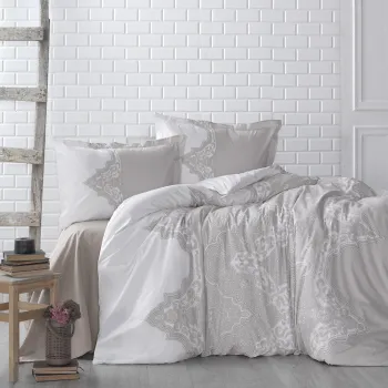 Lenjerie de pat ranforce clasy king size (mikanos v2) imagine