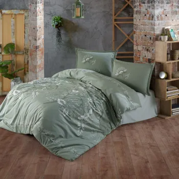 Lenjerie de pat ranforce clasy king size (mohana v1) imagine