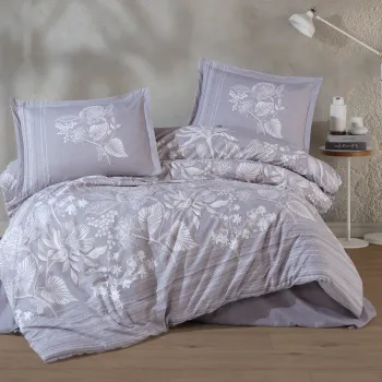 Lenjerie de pat ranforce clasy king size (nera) imagine