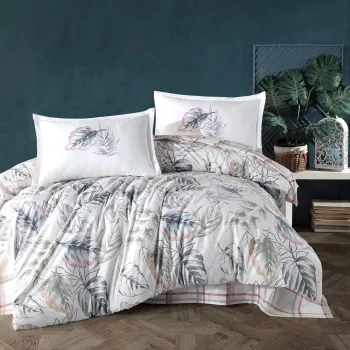 Lenjerie de pat ranforce clasy king size (nessa) imagine