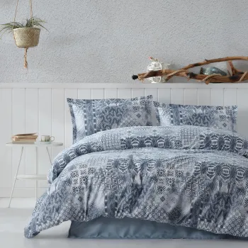 Lenjerie de pat ranforce clasy king size (pava) imagine