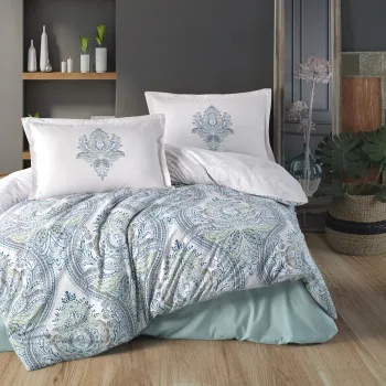 Lenjerie de pat ranforce clasy king size (ruma) imagine