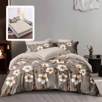 Lenjerie finet 6 piese cu husa - 160x200 si 180x200 (amalia-vh) imagine