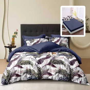 Lenjerie finet 6 piese cu husa - 160x200 si 180x200 (frama-vh) imagine